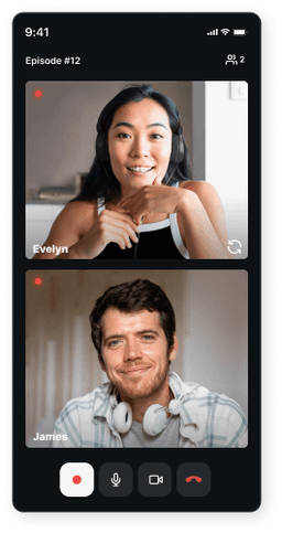 Riverside.fm podcast recording